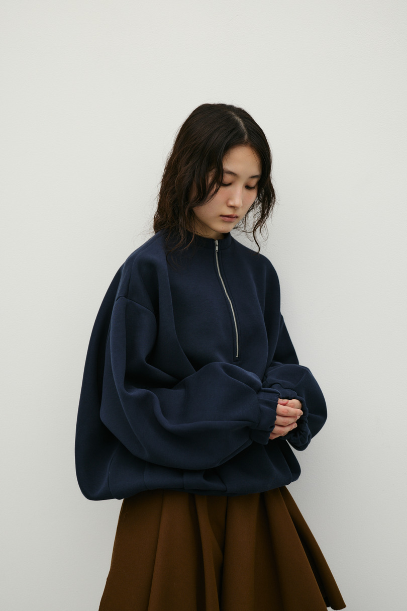 フロントジップダンボールスウェット 詳細画像 NVY 4