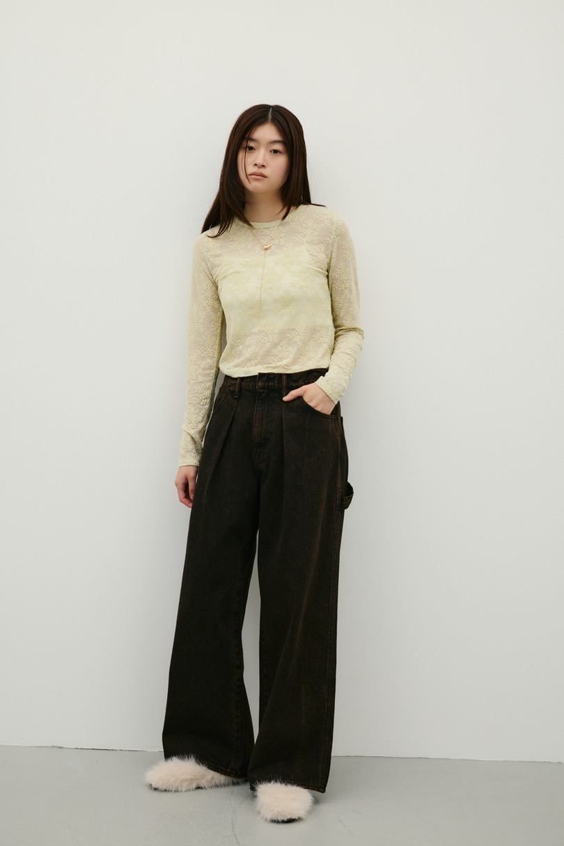 ジャガードレースカットトップ 詳細画像 MINT 3