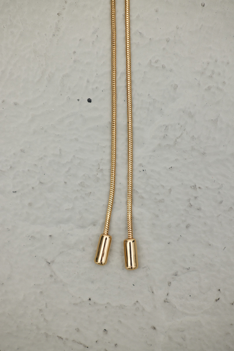 トライアングルモチーフロングネックレス 詳細画像 GLD 2