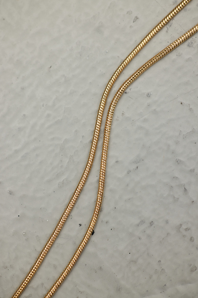 トライアングルモチーフロングネックレス 詳細画像 GLD 5