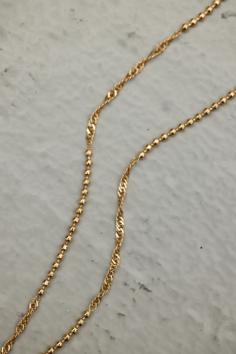 ランダムチェーンネックレス 詳細画像 GLD 5
