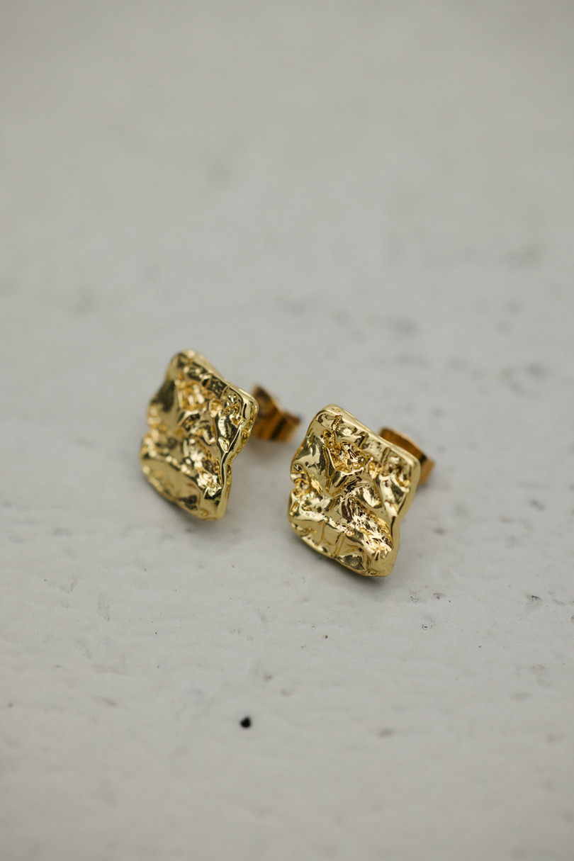 スクエアモチーフピアス 詳細画像 GLD 3