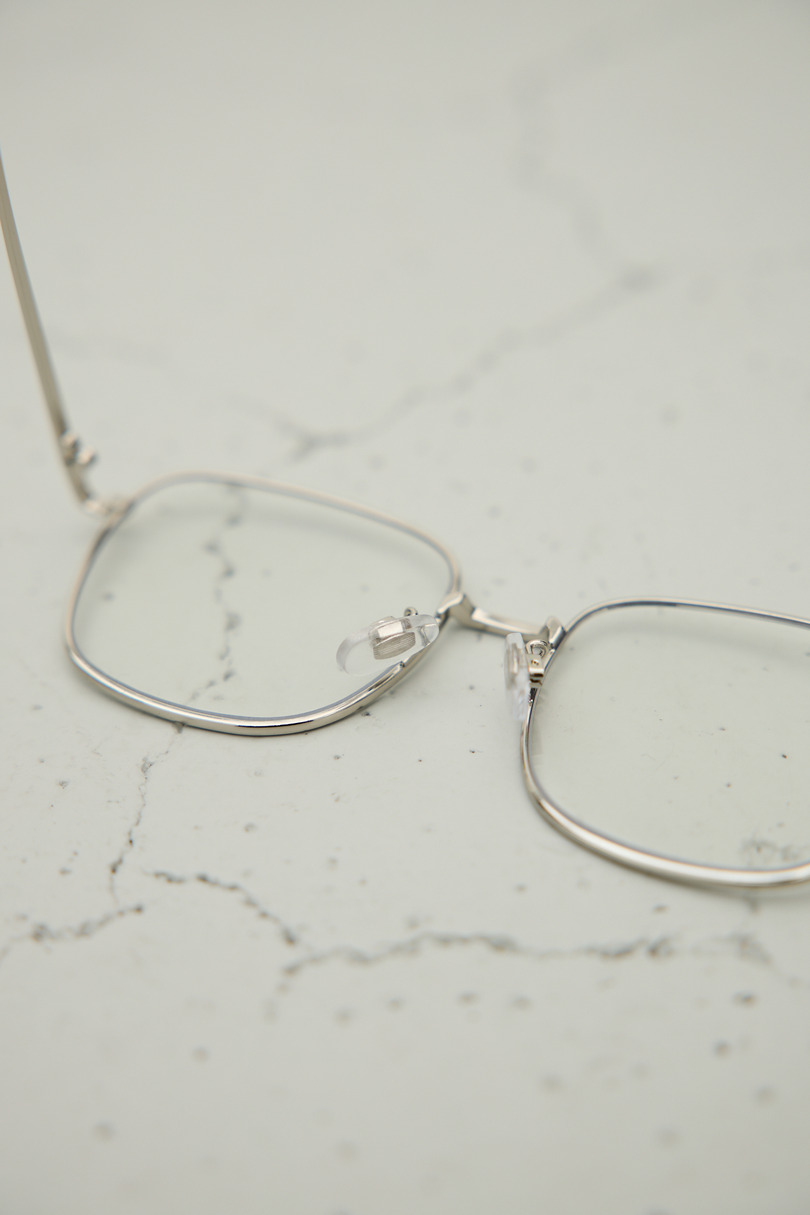 【noeyedia】メタルフレームクリアアイウエア 詳細画像 SLV 9