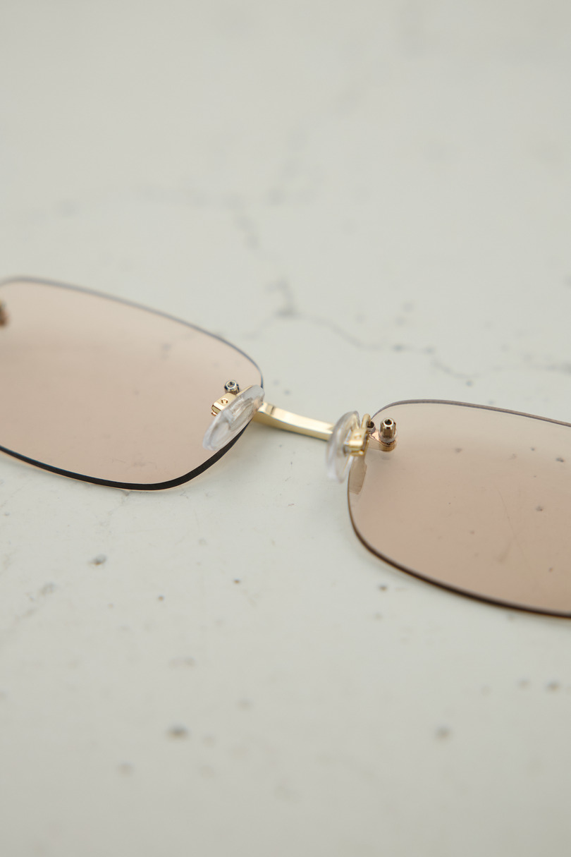 【noeyedia】リムレススクエアアイウエア 詳細画像 L/BRN 10