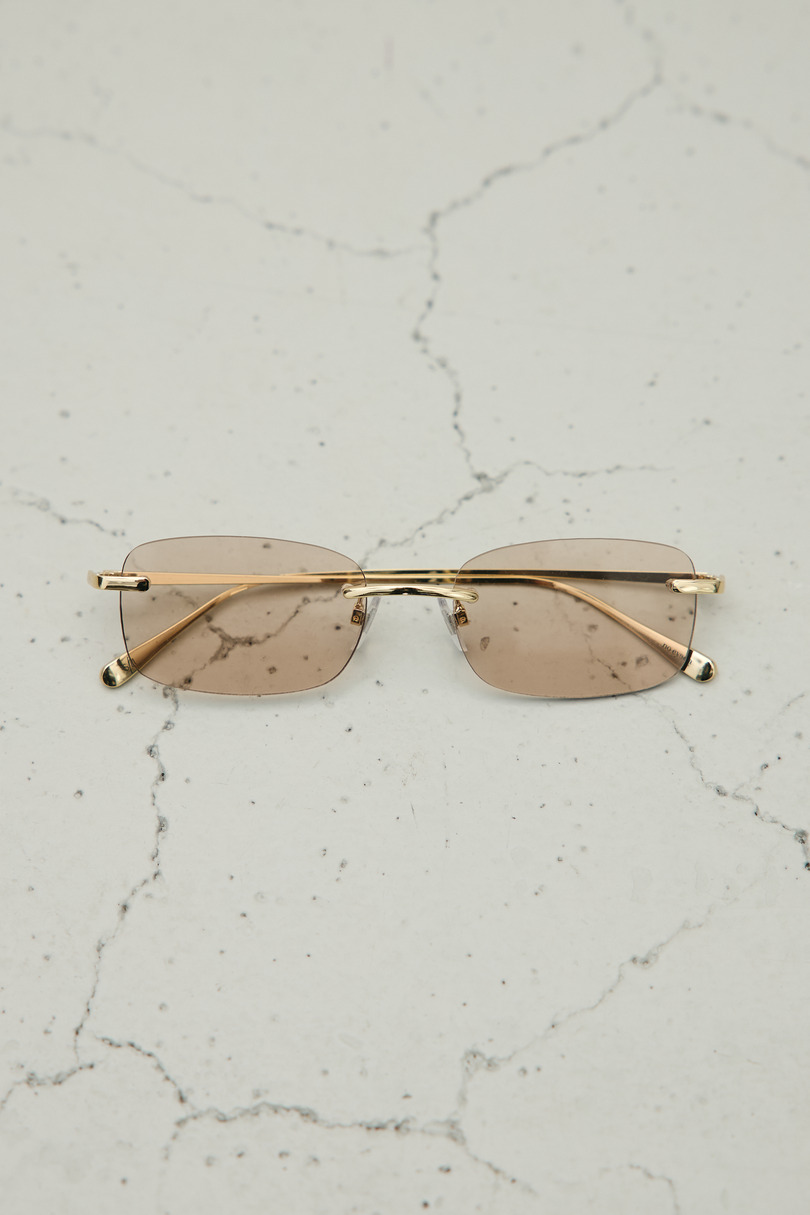 【noeyedia】リムレススクエアアイウエア 詳細画像 L/BRN 3