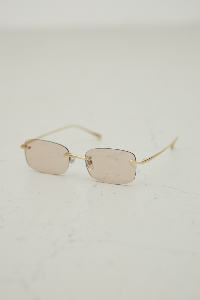 【noeyedia】リムレススクエアアイウエア 詳細画像 L/BRN 4