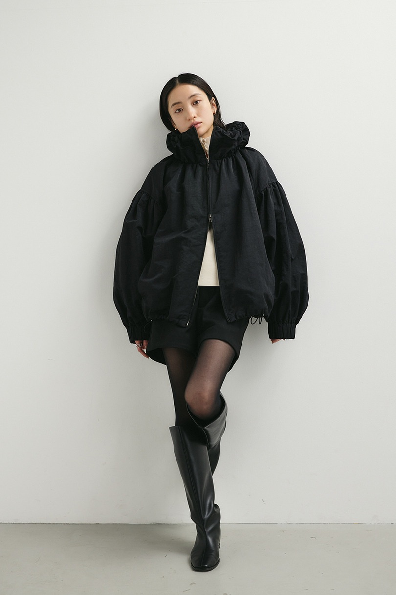 ギャザーネックブルゾン 詳細画像 BLK 2