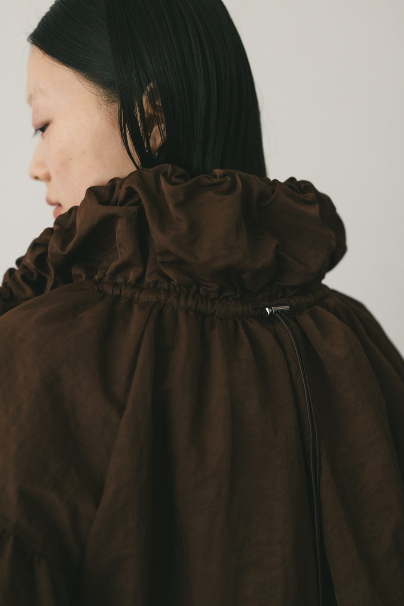 ギャザーネックブルゾン 詳細画像 BRN 9