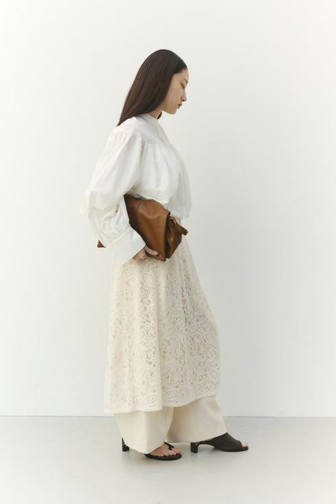 新品未使用　romile バルーンギャザーブラウス SPIRAL BLOUSE（WHITE） | romile