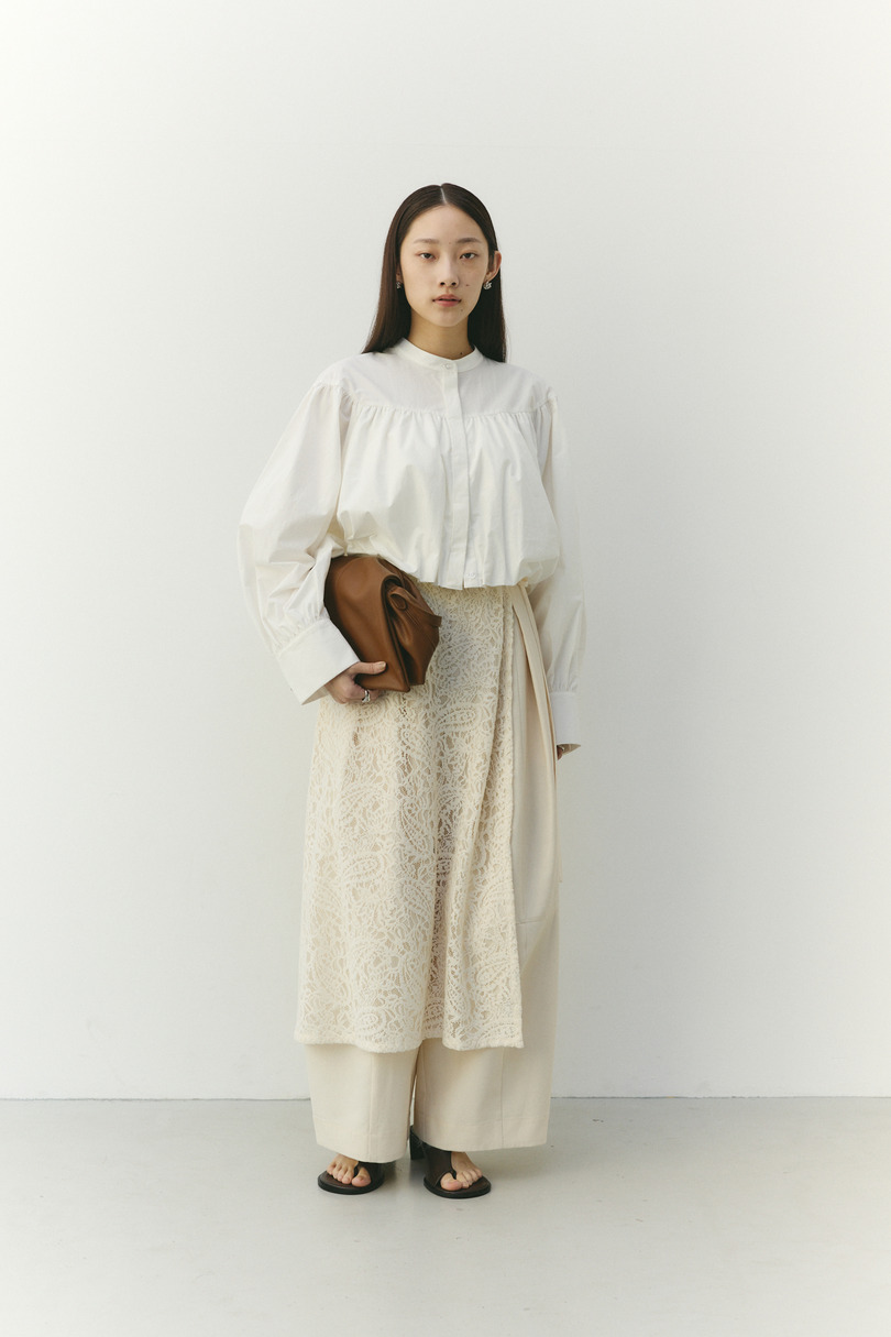 ギャザーバルーンブラウス 詳細画像 WHT 3