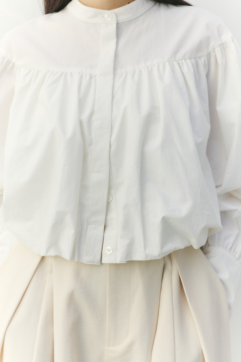 ギャザーバルーンブラウス 詳細画像 WHT 8