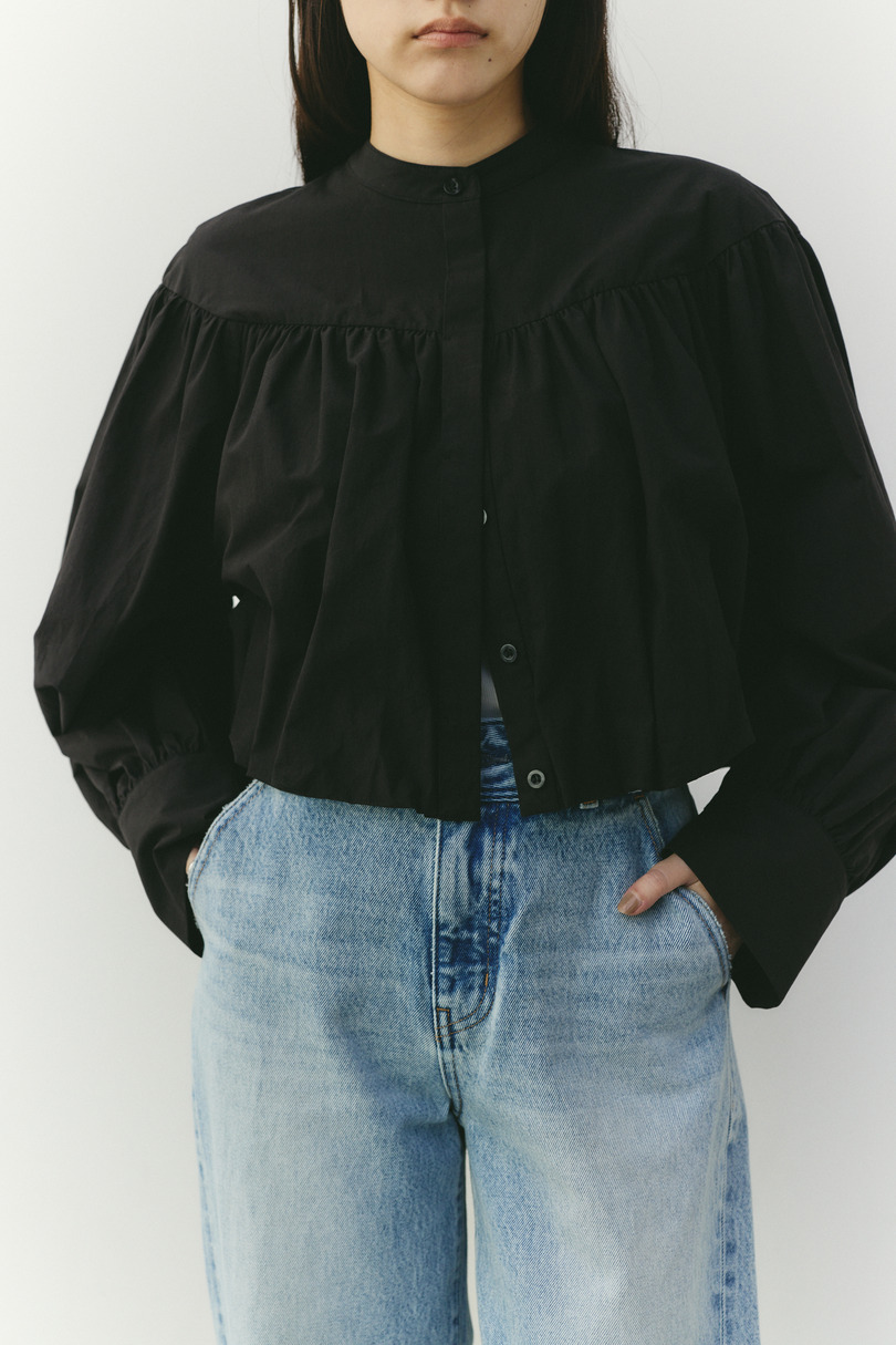 ギャザーバルーンブラウス 詳細画像 BLK 7