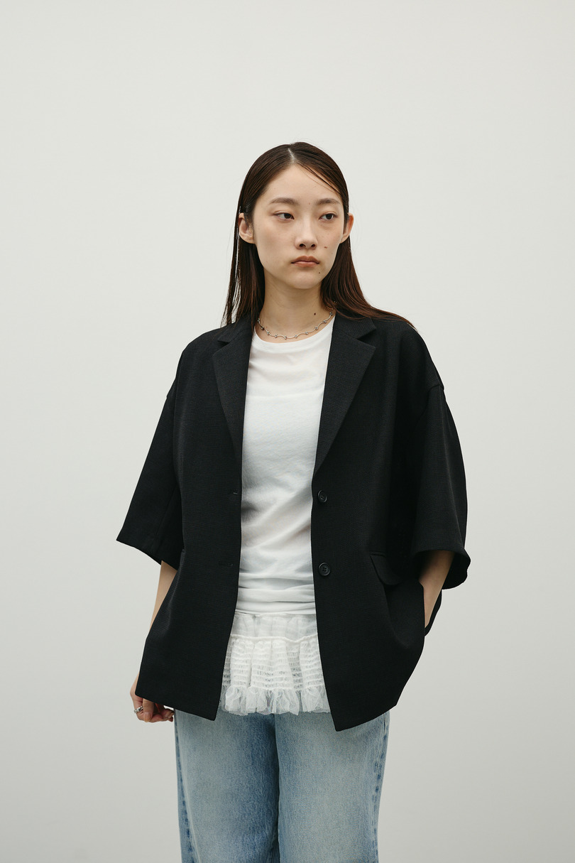 リネンライクテーラージャケット 詳細画像 BLK 3