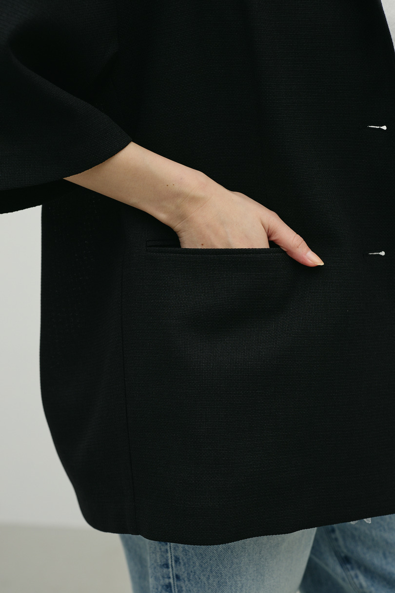 リネンライクテーラージャケット 詳細画像 BLK 8