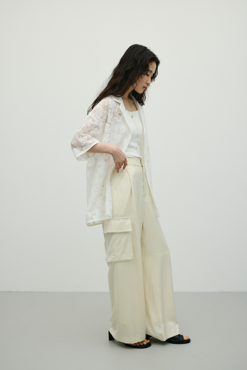 テーラーカラーレースシャツ 詳細画像 WHT 3