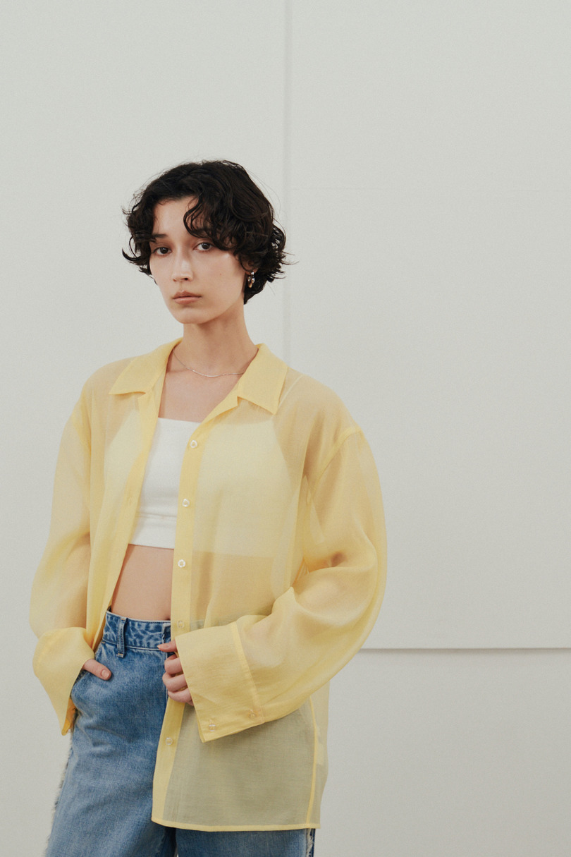 シアーオーバーシャツ 詳細画像 YEL 2