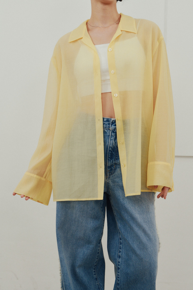 シアーオーバーシャツ 詳細画像 YEL 5