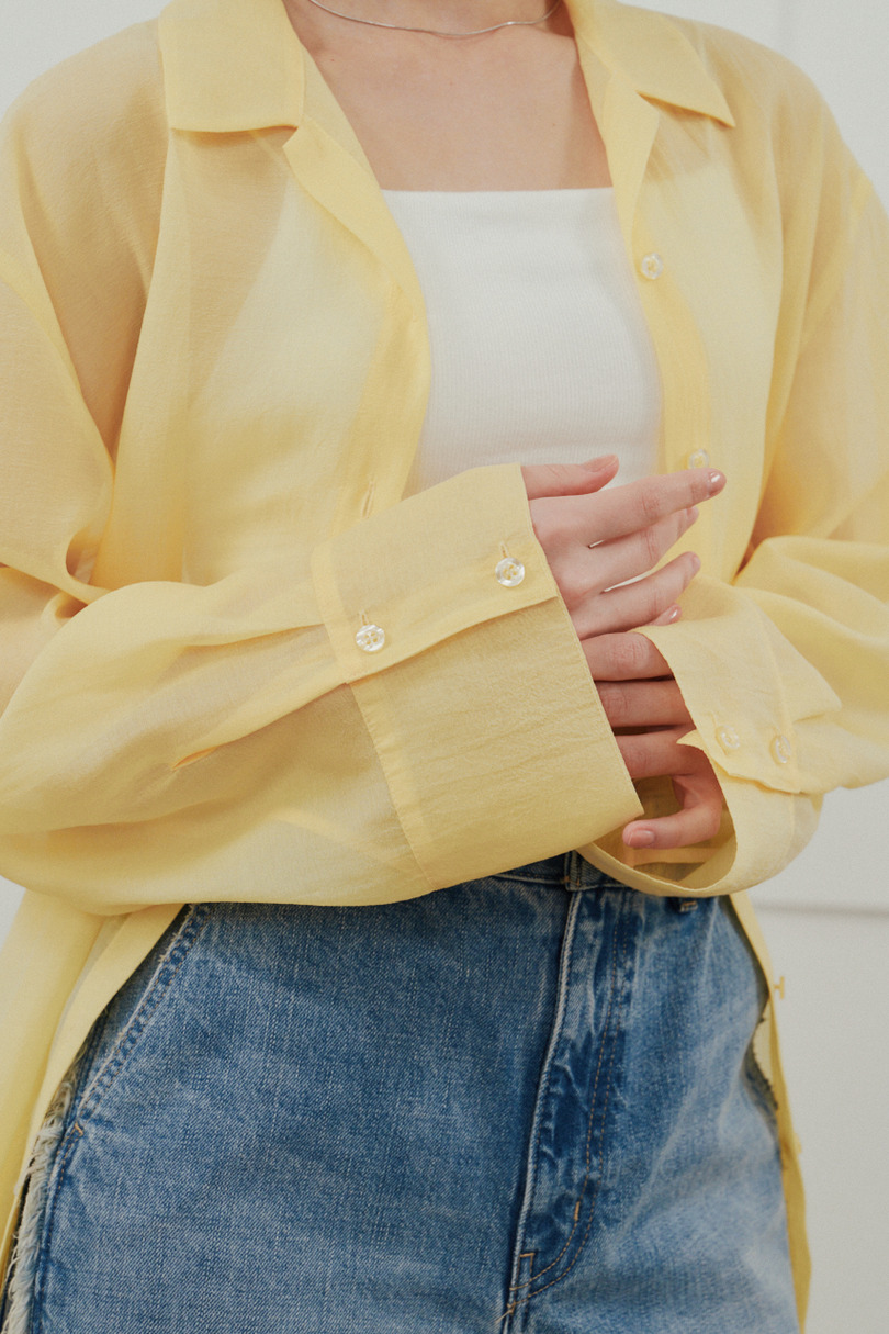 シアーオーバーシャツ 詳細画像 YEL 9