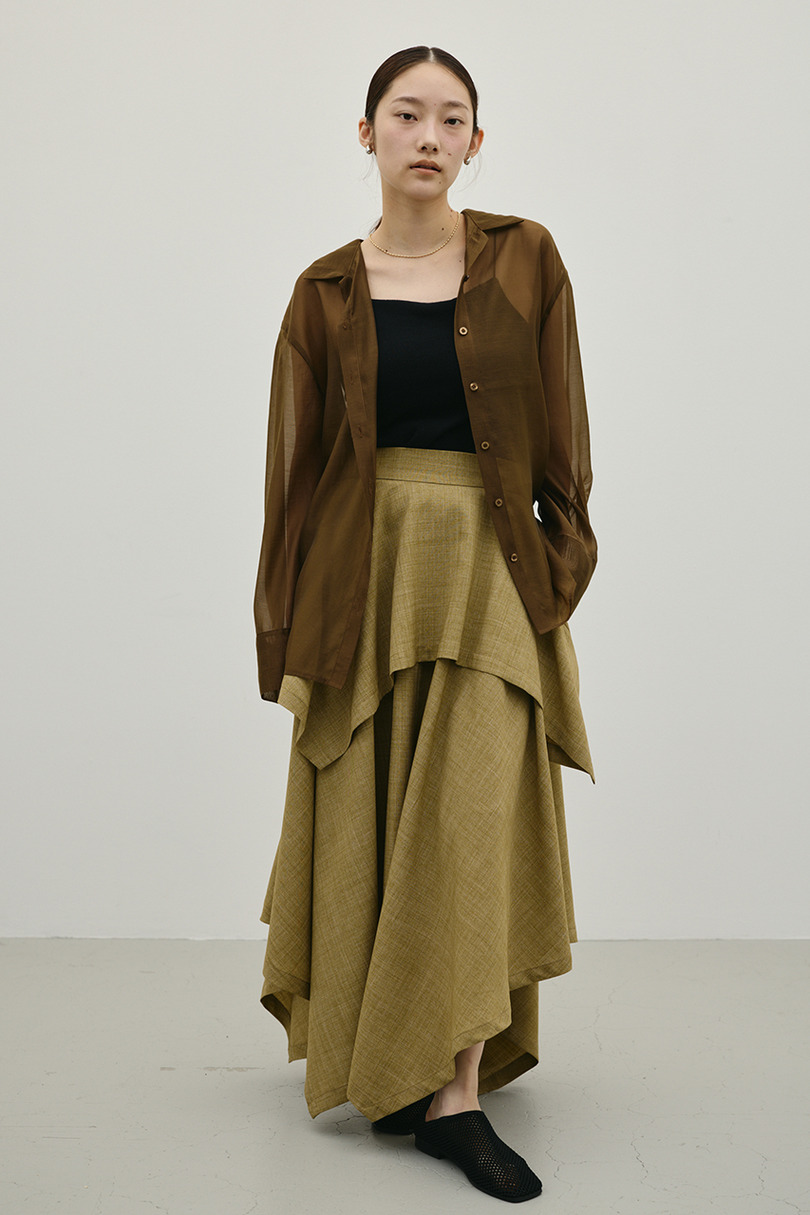 シアーオーバーシャツ 詳細画像 BRN 3