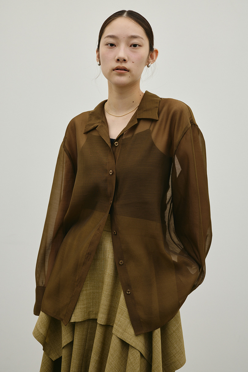 シアーオーバーシャツ 詳細画像 BRN 5