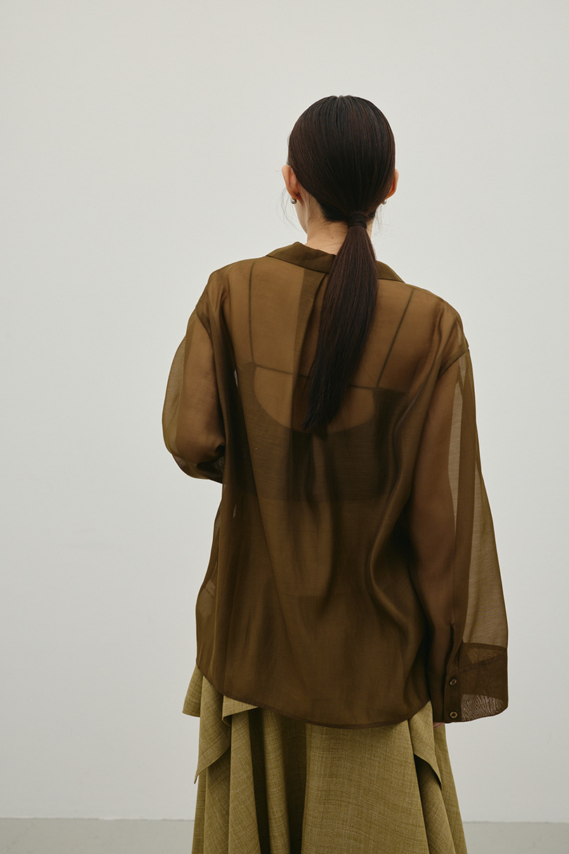 シアーオーバーシャツ 詳細画像 BRN 6