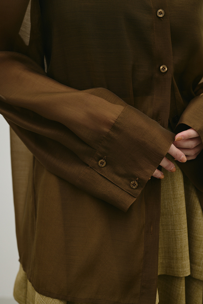 シアーオーバーシャツ 詳細画像 BRN 9