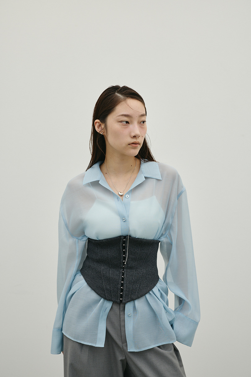 シアーオーバーシャツ 詳細画像 SAX 3