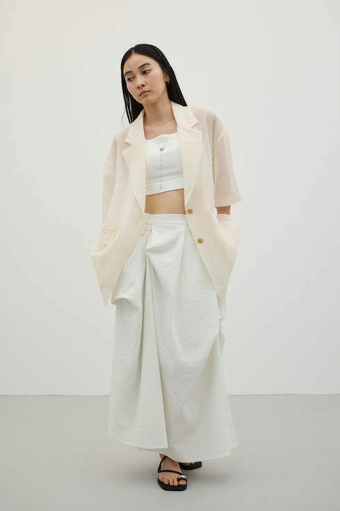 ハーフスリーブシアーテーラージャケット