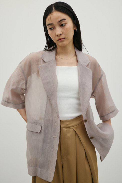ハーフスリーブシアーテーラージャケット