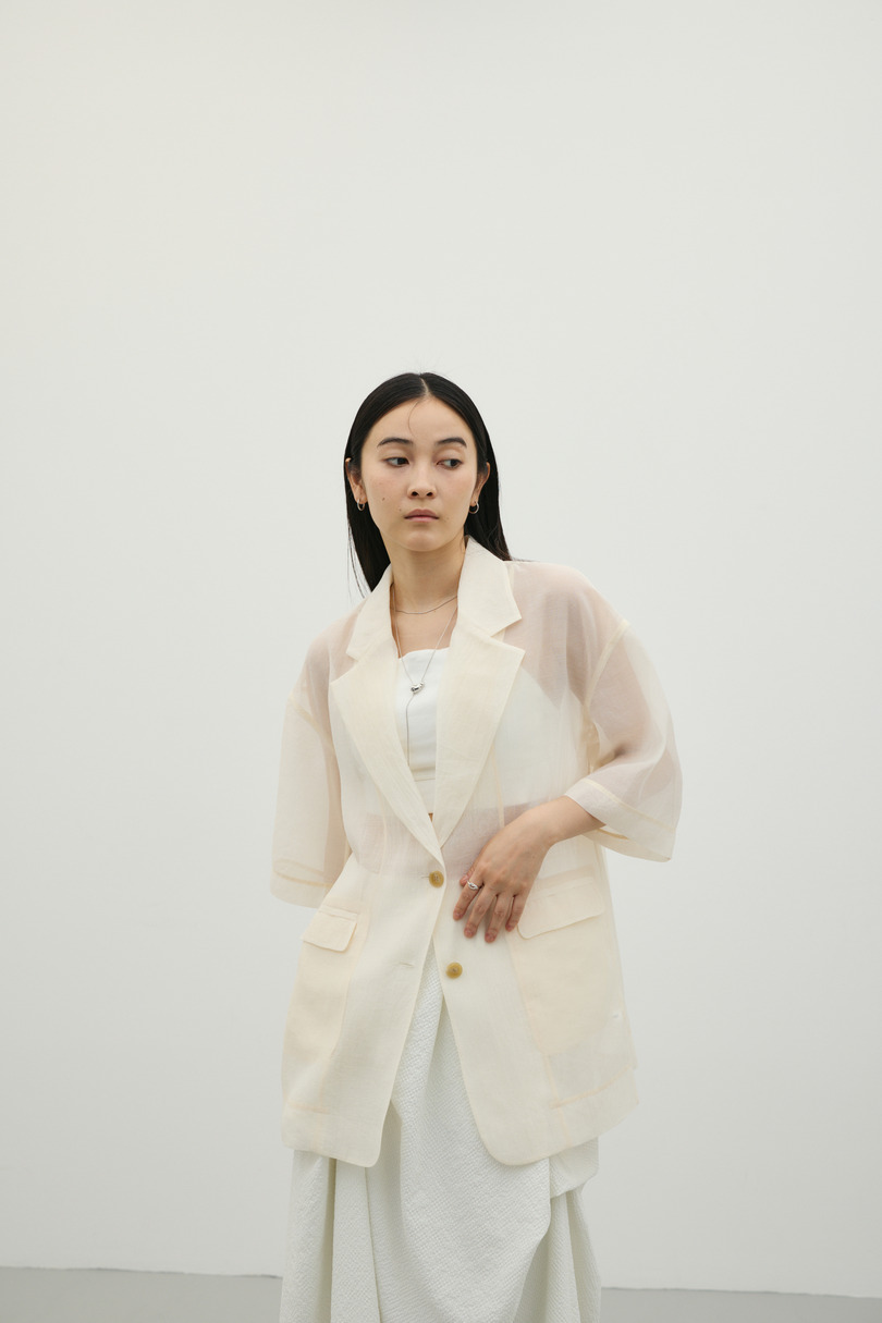 ハーフスリーブシアーテーラージャケット 詳細画像 IVOY 3