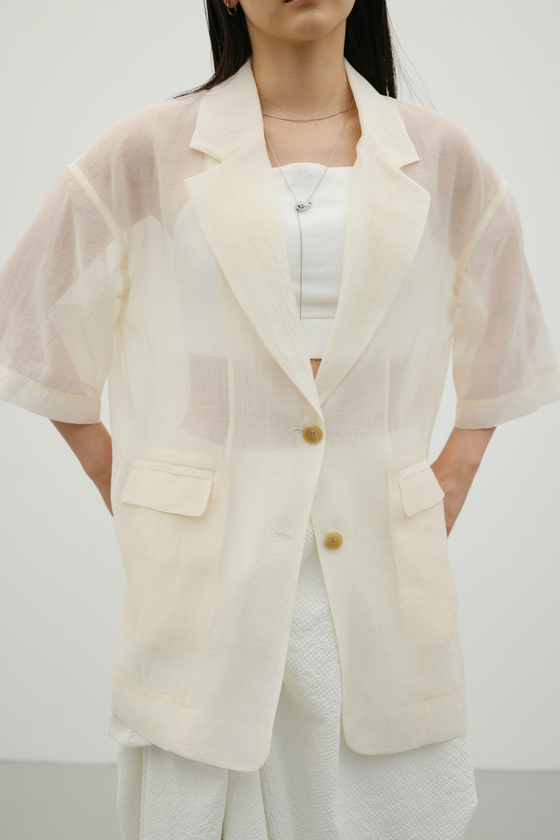 ハーフスリーブシアーテーラージャケット 詳細画像 IVOY 4