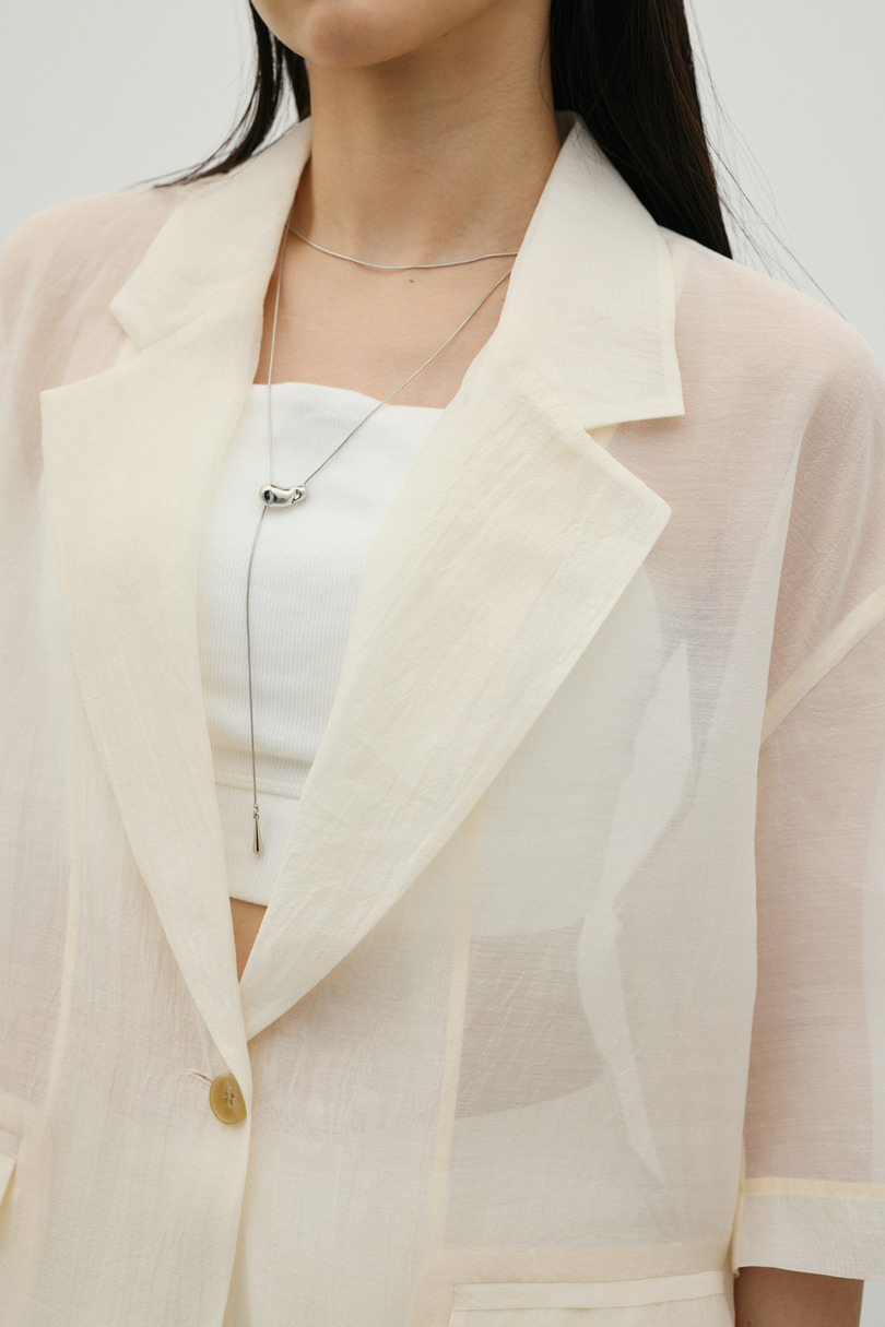 ハーフスリーブシアーテーラージャケット 詳細画像 IVOY 5