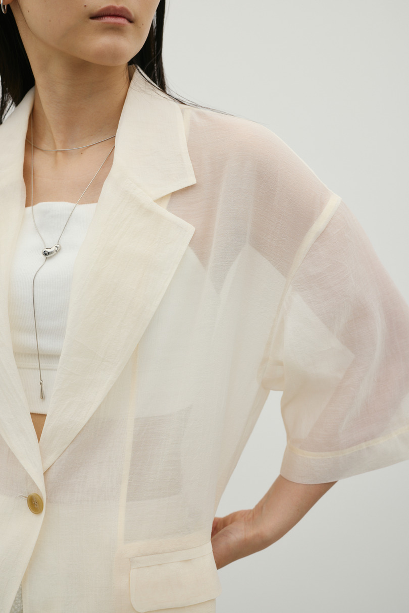 ハーフスリーブシアーテーラージャケット 詳細画像 IVOY 6