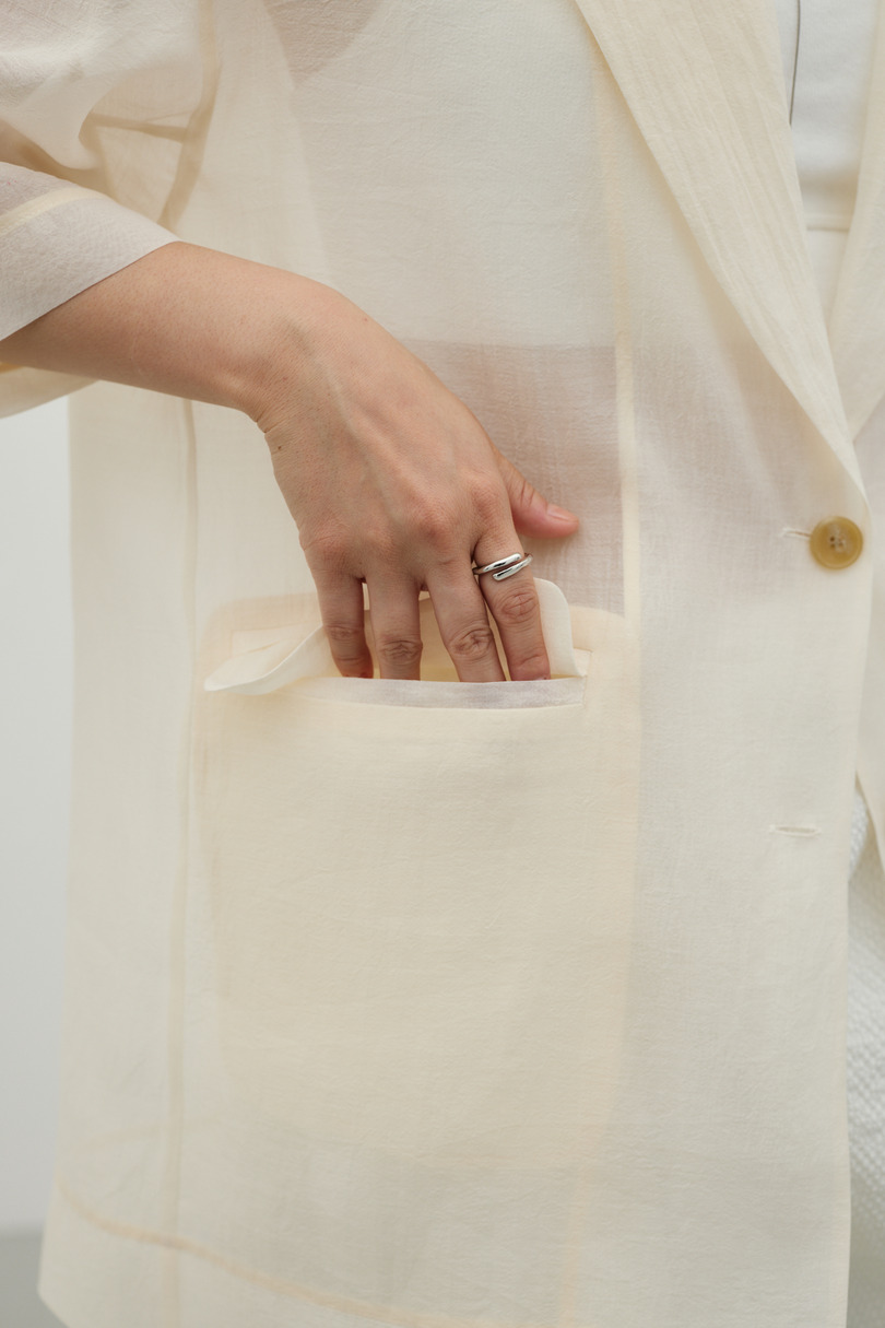 ハーフスリーブシアーテーラージャケット 詳細画像 IVOY 7