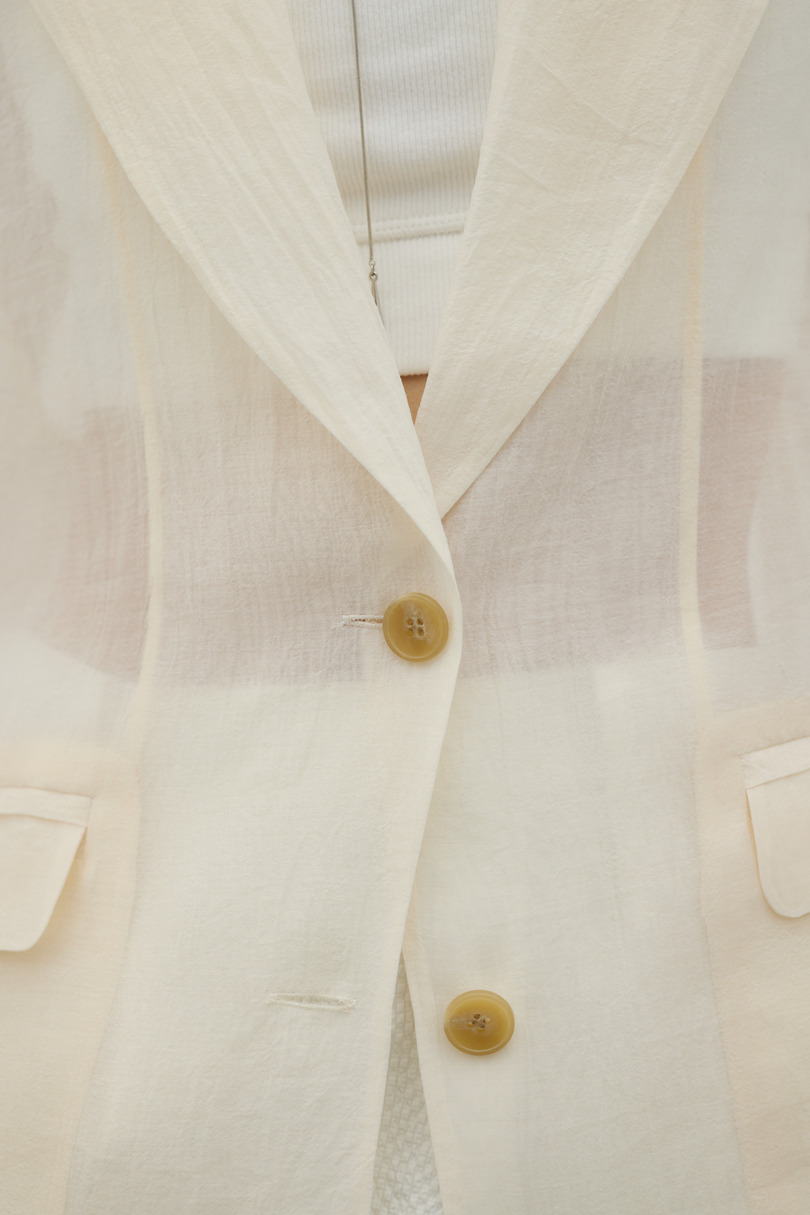 ハーフスリーブシアーテーラージャケット 詳細画像 IVOY 8