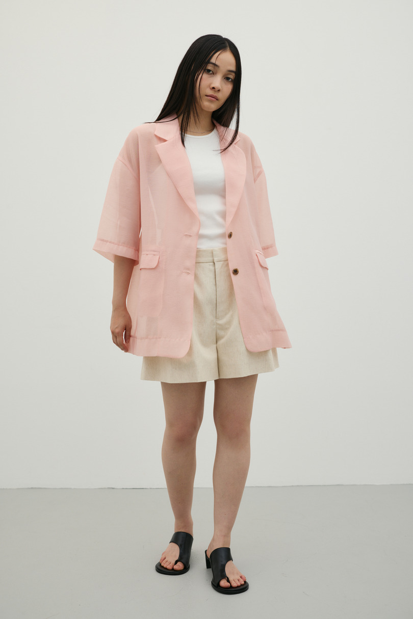 ハーフスリーブシアーテーラージャケット 詳細画像 PNK 2
