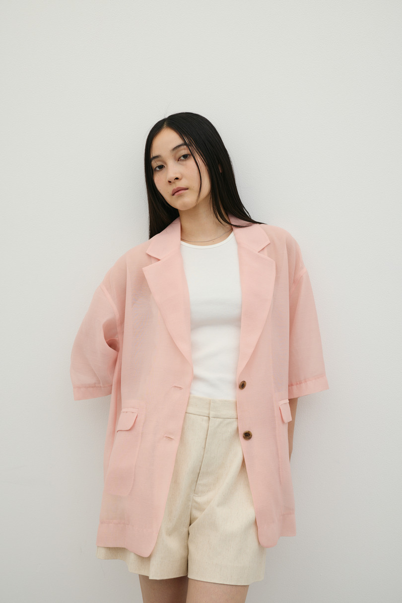 ハーフスリーブシアーテーラージャケット 詳細画像 PNK 3