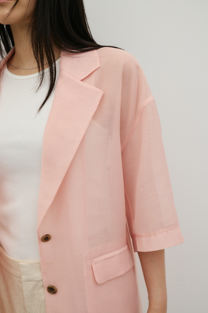 ハーフスリーブシアーテーラージャケット 詳細画像 PNK 5