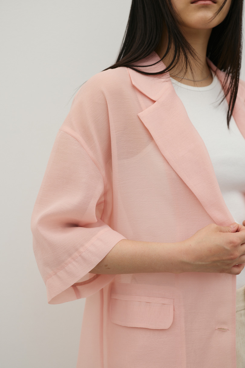 ハーフスリーブシアーテーラージャケット 詳細画像 PNK 6