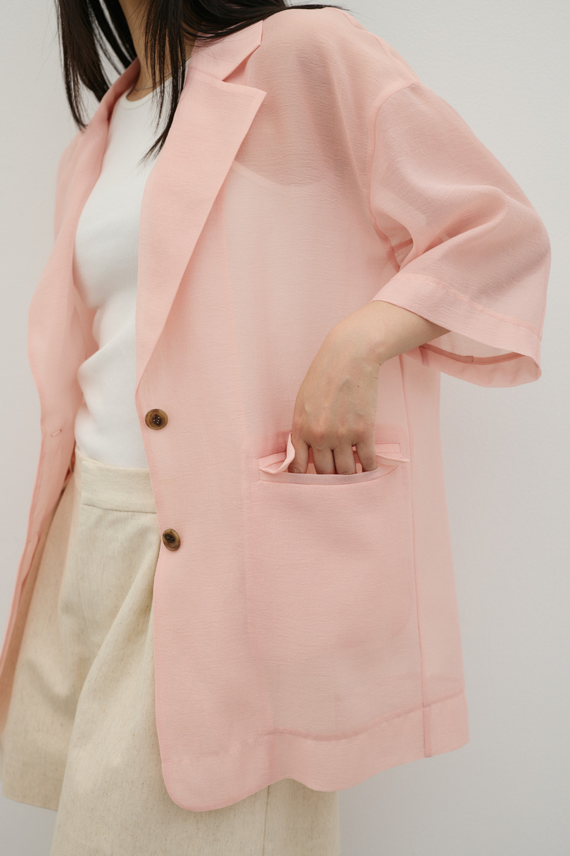 ハーフスリーブシアーテーラージャケット 詳細画像 PNK 7