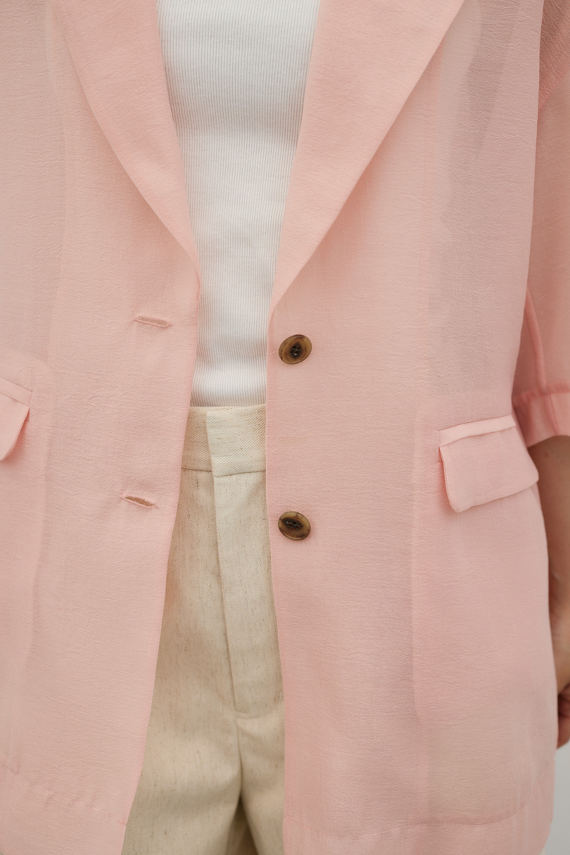 ハーフスリーブシアーテーラージャケット 詳細画像 PNK 8