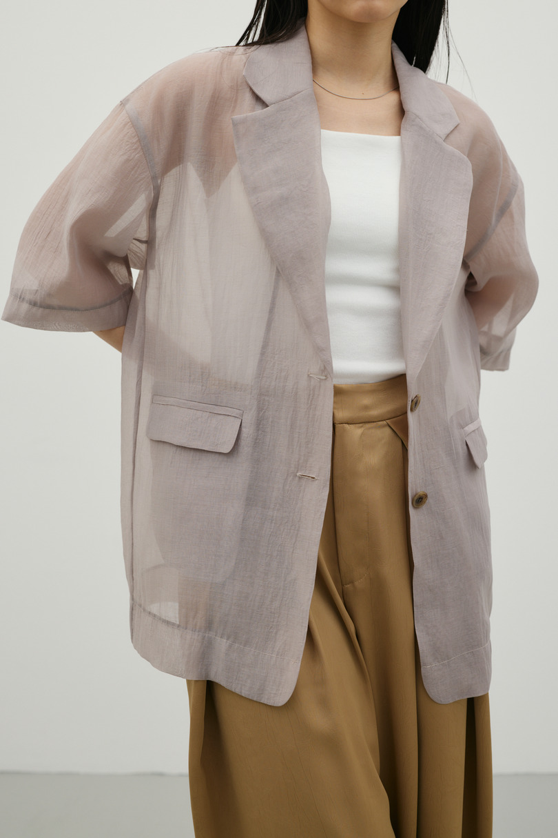 ハーフスリーブシアーテーラージャケット 詳細画像 L/GRY 4