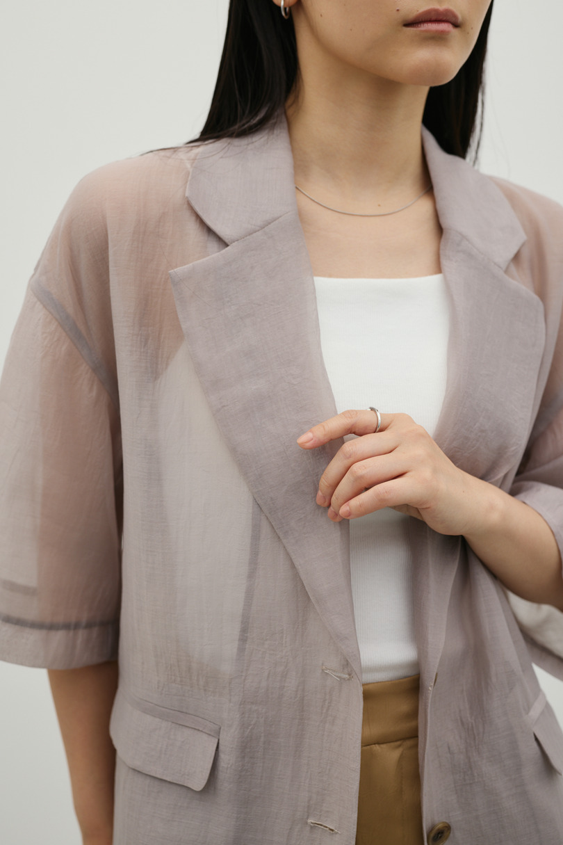 ハーフスリーブシアーテーラージャケット 詳細画像 L/GRY 5