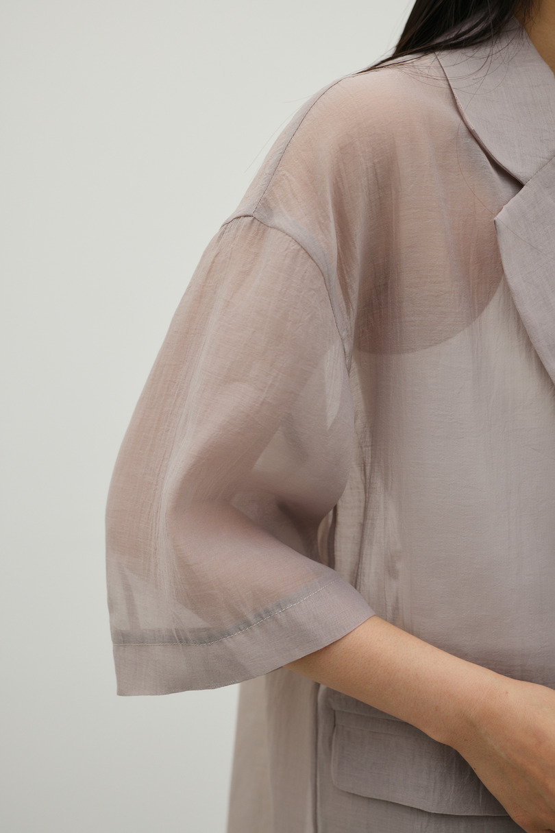 ハーフスリーブシアーテーラージャケット 詳細画像 L/GRY 6