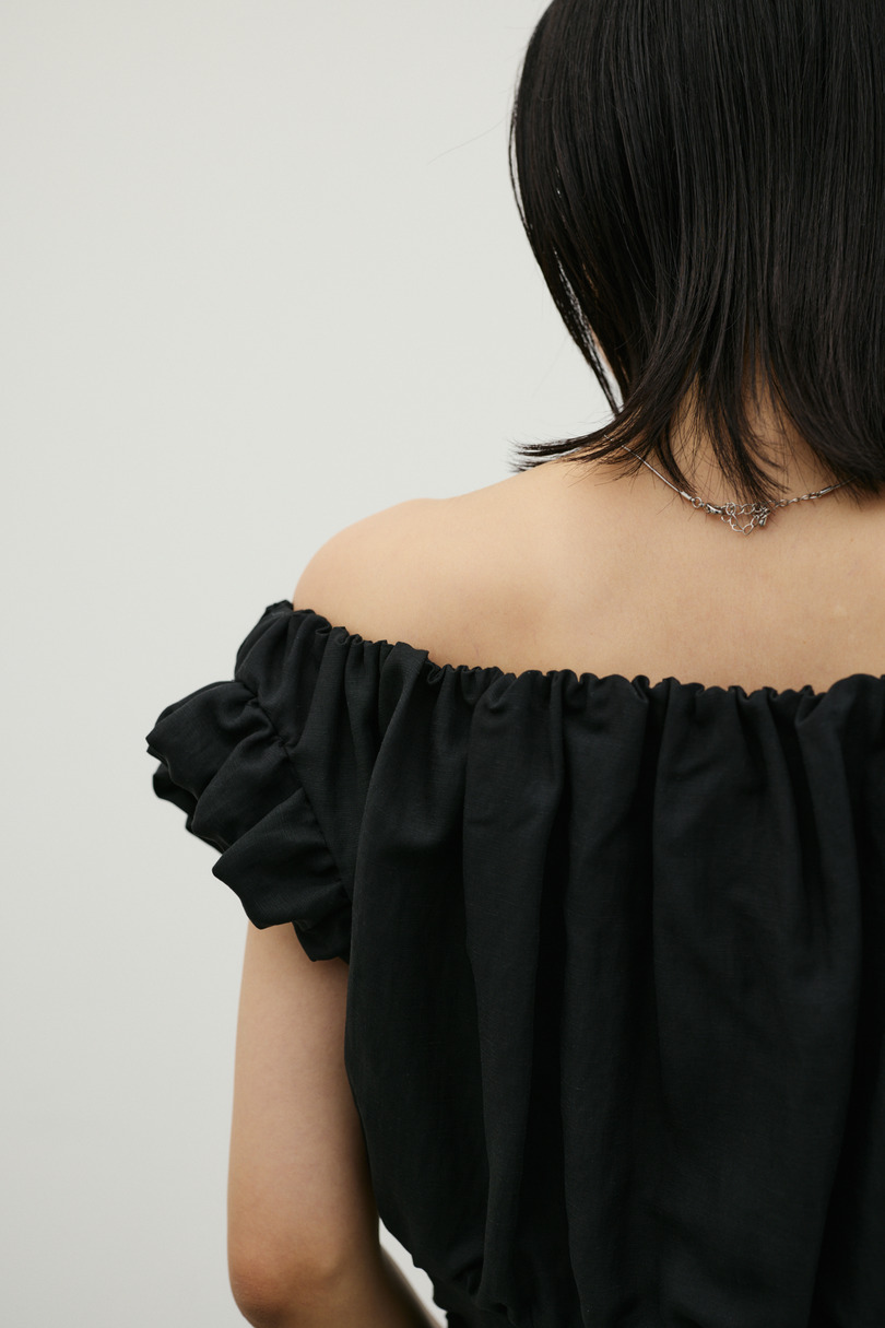 オフショルギャザーコルセットトップ 詳細画像 BLK 14