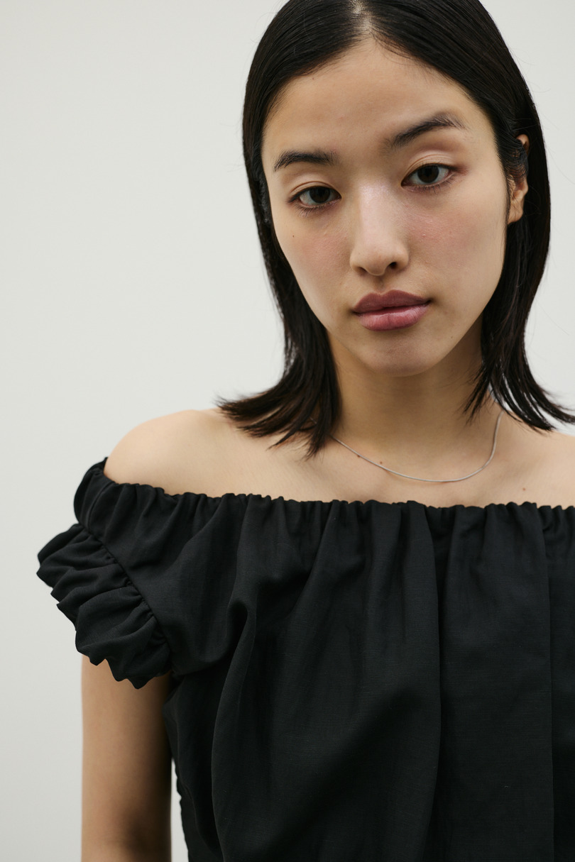 オフショルギャザーコルセットトップ 詳細画像 BLK 9