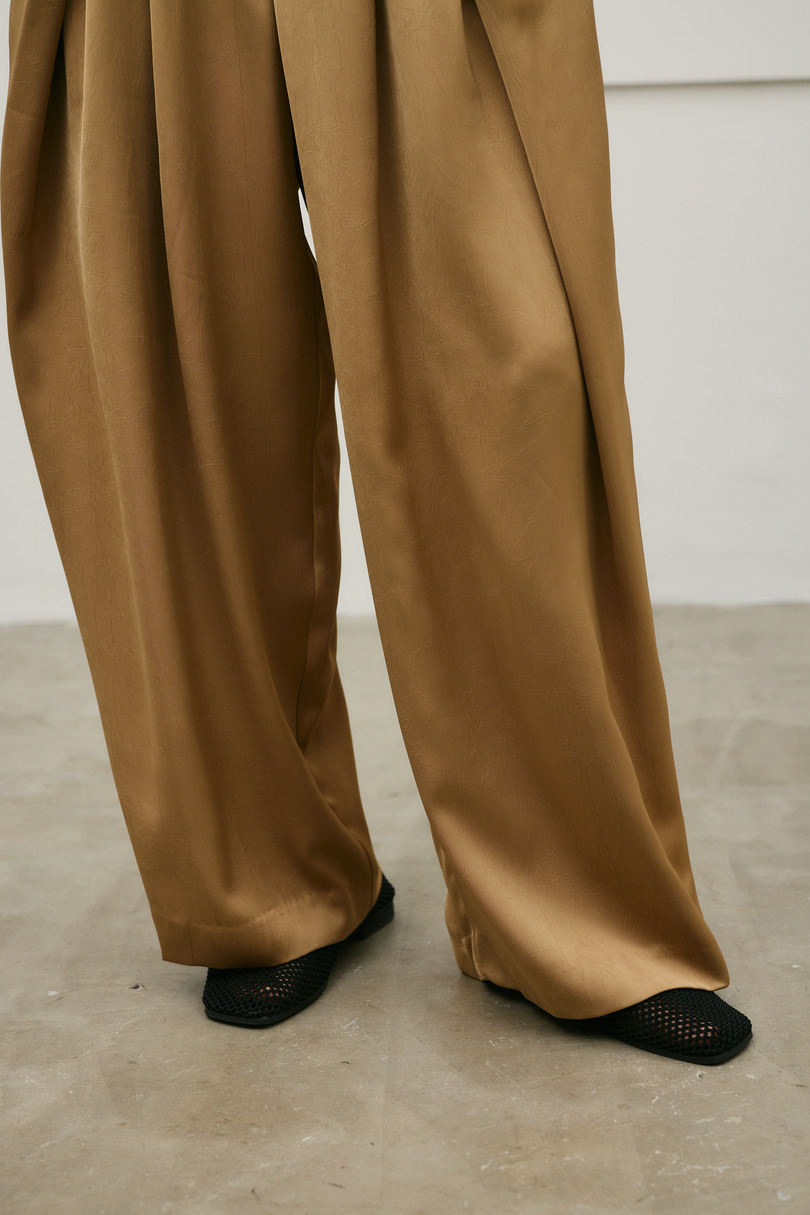 サテンラップワイドパンツ 詳細画像 BEG 9
