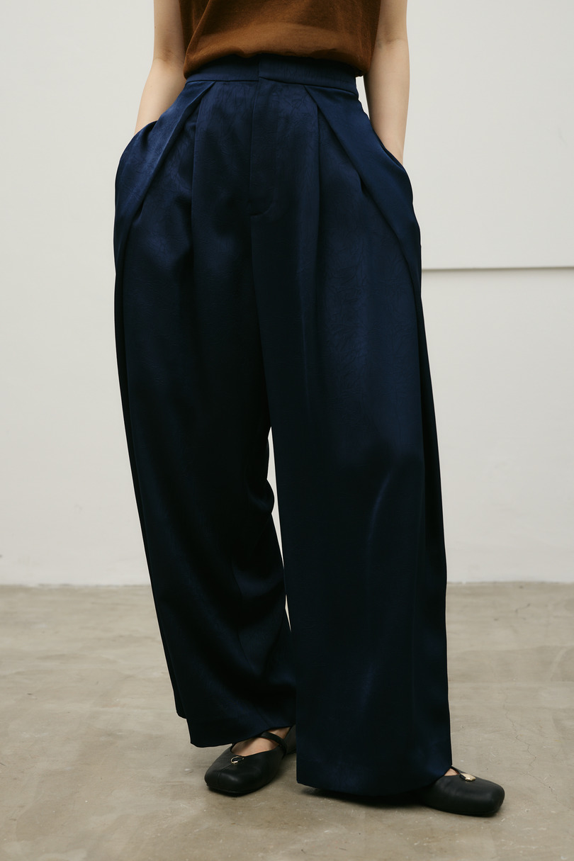 サテンラップワイドパンツ 詳細画像 NVY 4