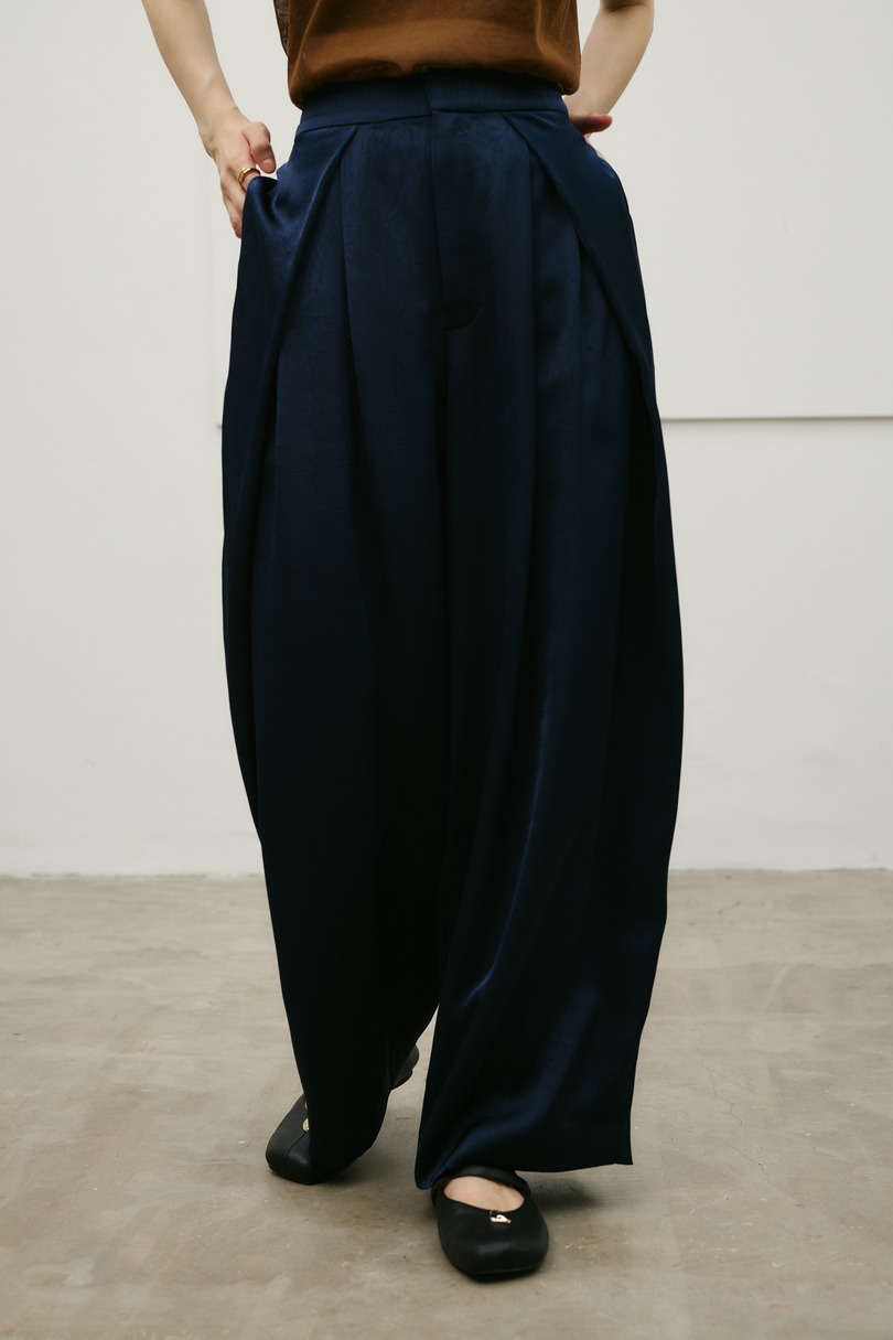 サテンラップワイドパンツ 詳細画像 NVY 5