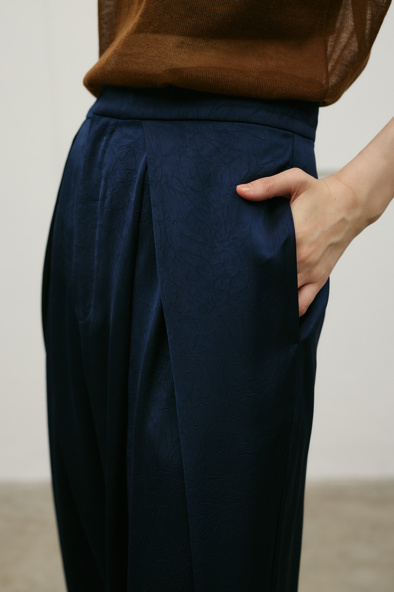 サテンラップワイドパンツ 詳細画像 NVY 8